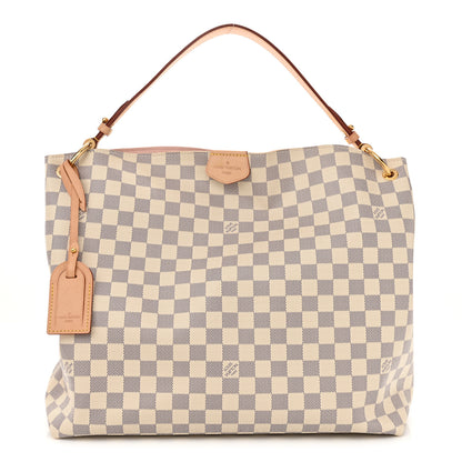 Louis Vuitton Damier Azur Graceful MM Rose Ballerine 1 of 9