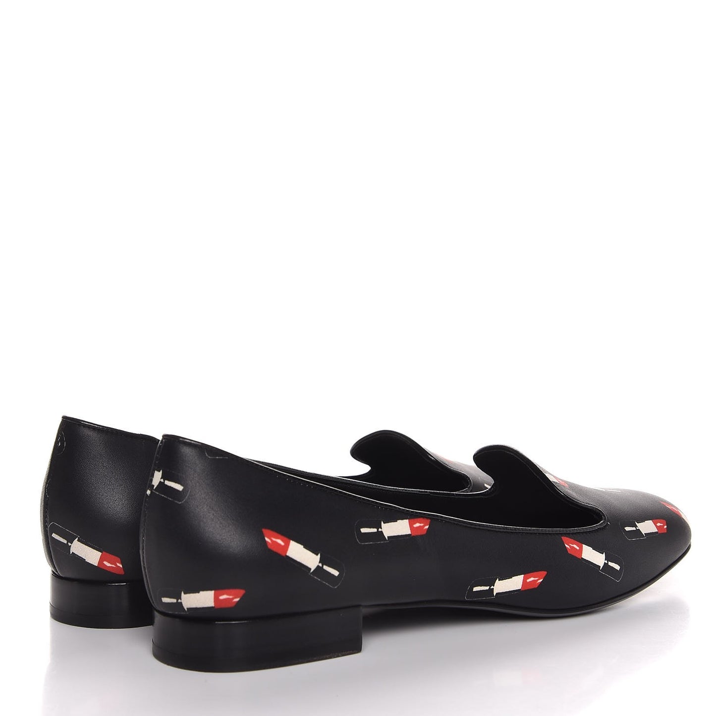 Soft Calfskin Lipstick Print Loafer 39 Black