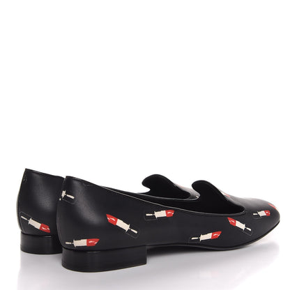 Saint Laurent Soft Calfskin Lipstick Print Loafer 39 Black 4 of 8