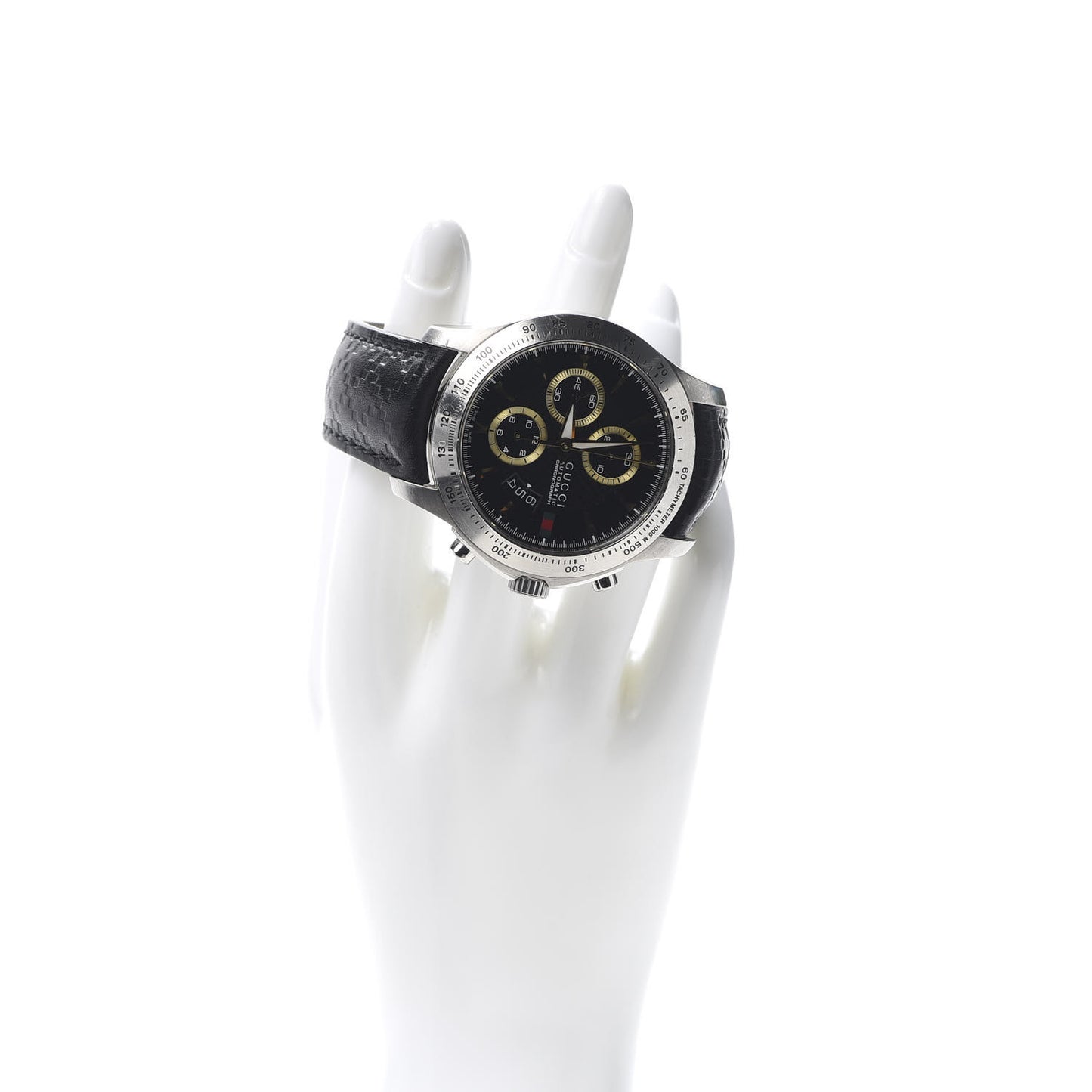 Stainless Steel Calfskin 44mm G-Timeless Chronograph Automatic Watch Black