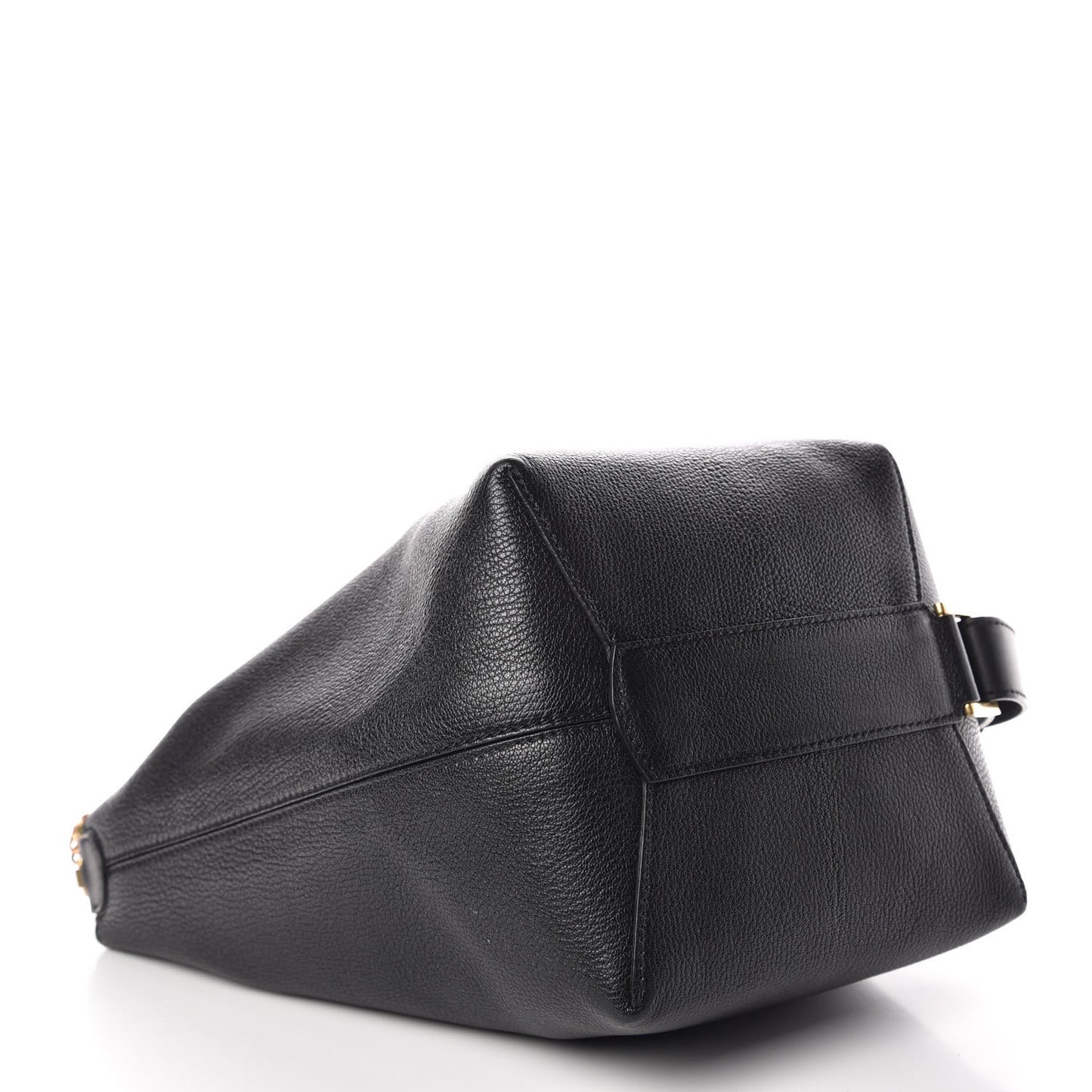 Grained Calfskin GV Bucket Bag Black