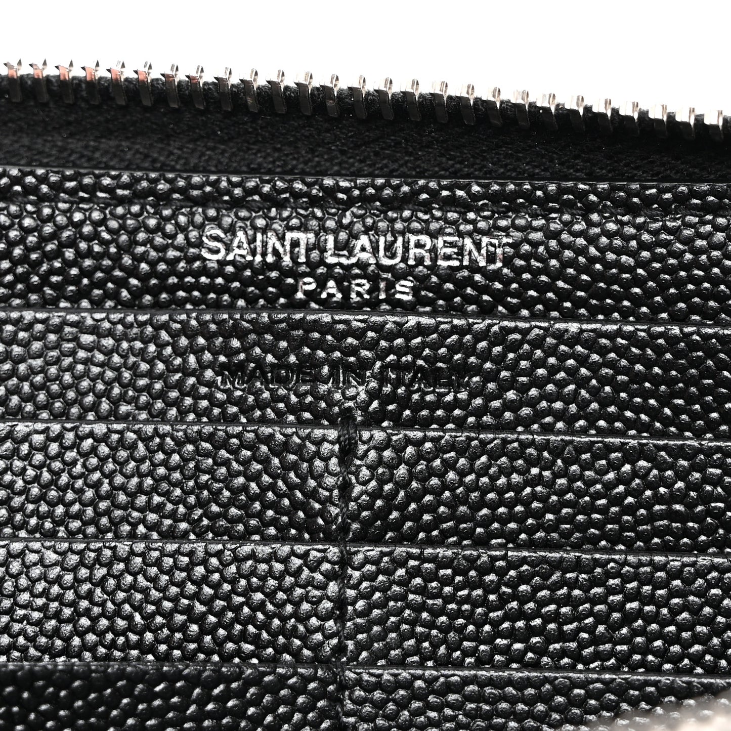 Grain De Poudre Matelasse Chevron Monogram Zip Around Wallet Black