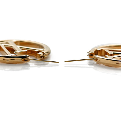Louis Vuitton Metal Louise Hoop Earrings Gold 3 of 6