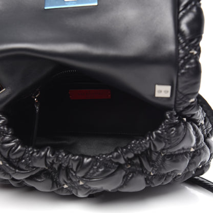 Valentino Garavani Nappa Medium Spikeme Shoulder Bag Black 6 of 9