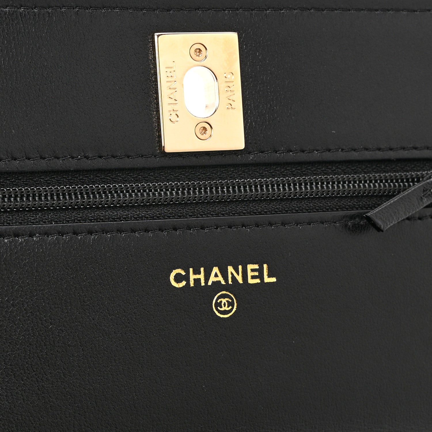 Chanel Lambskin Quilted Trendy CC Wallet On Chain WOC Black 6 of 11