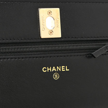Chanel Lambskin Quilted Trendy CC Wallet On Chain WOC Black 6 of 11