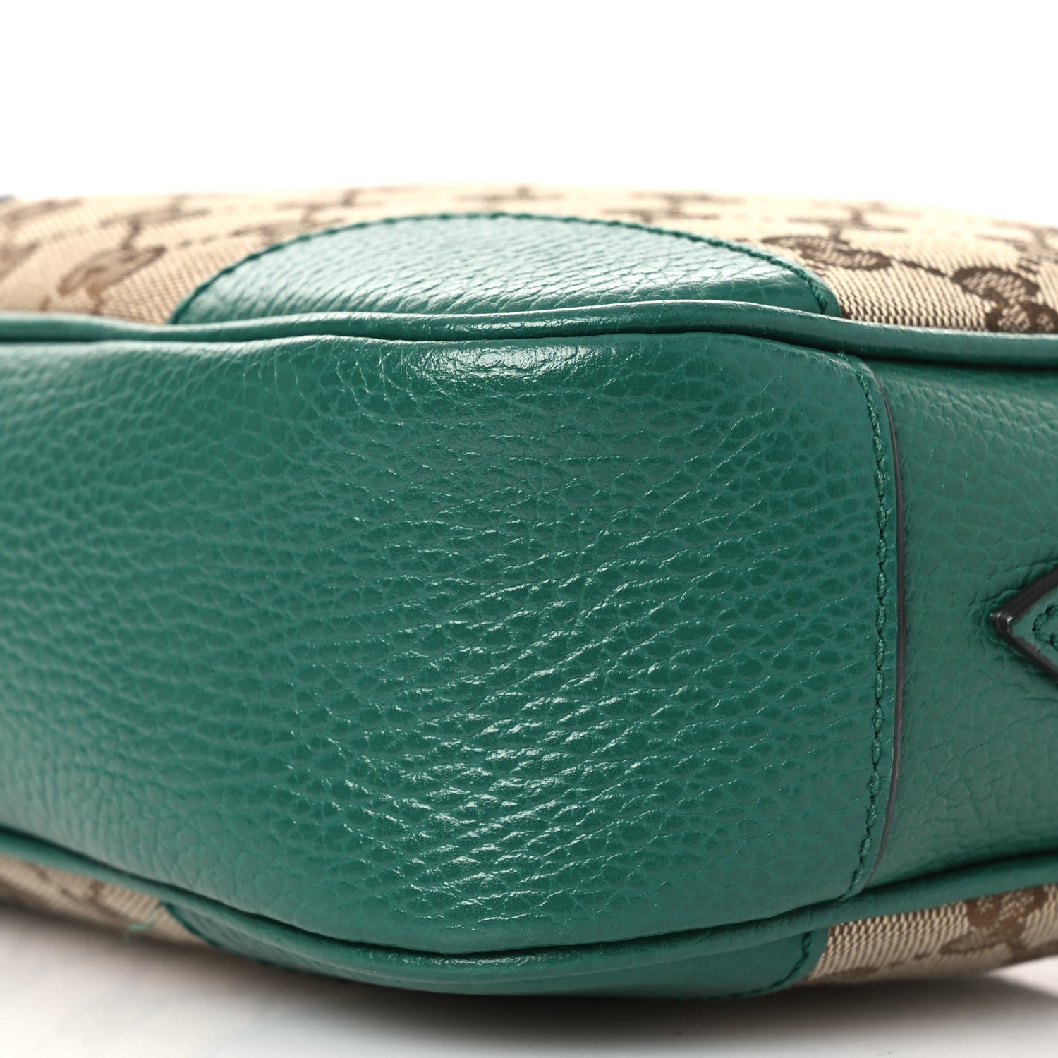 Gucci Monogram Dollar Calfskin Mini Bree Messenger Bag Beige Ebony Emerald 10 of 14