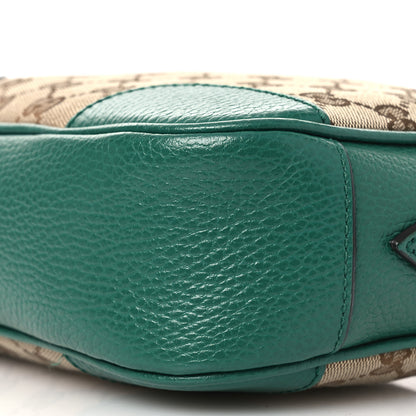 Gucci Monogram Dollar Calfskin Mini Bree Messenger Bag Beige Ebony Emerald 10 of 14