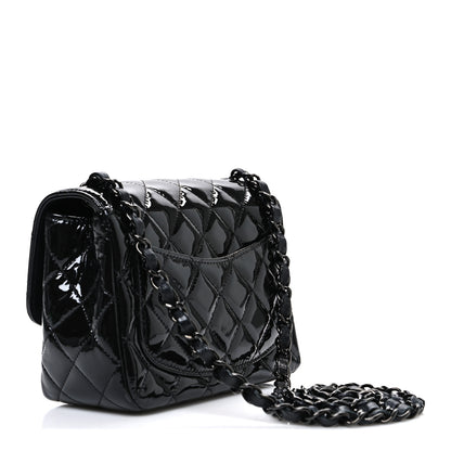 Chanel Patent Calfskin Quilted Mini Square Flap So Black 2 of 9