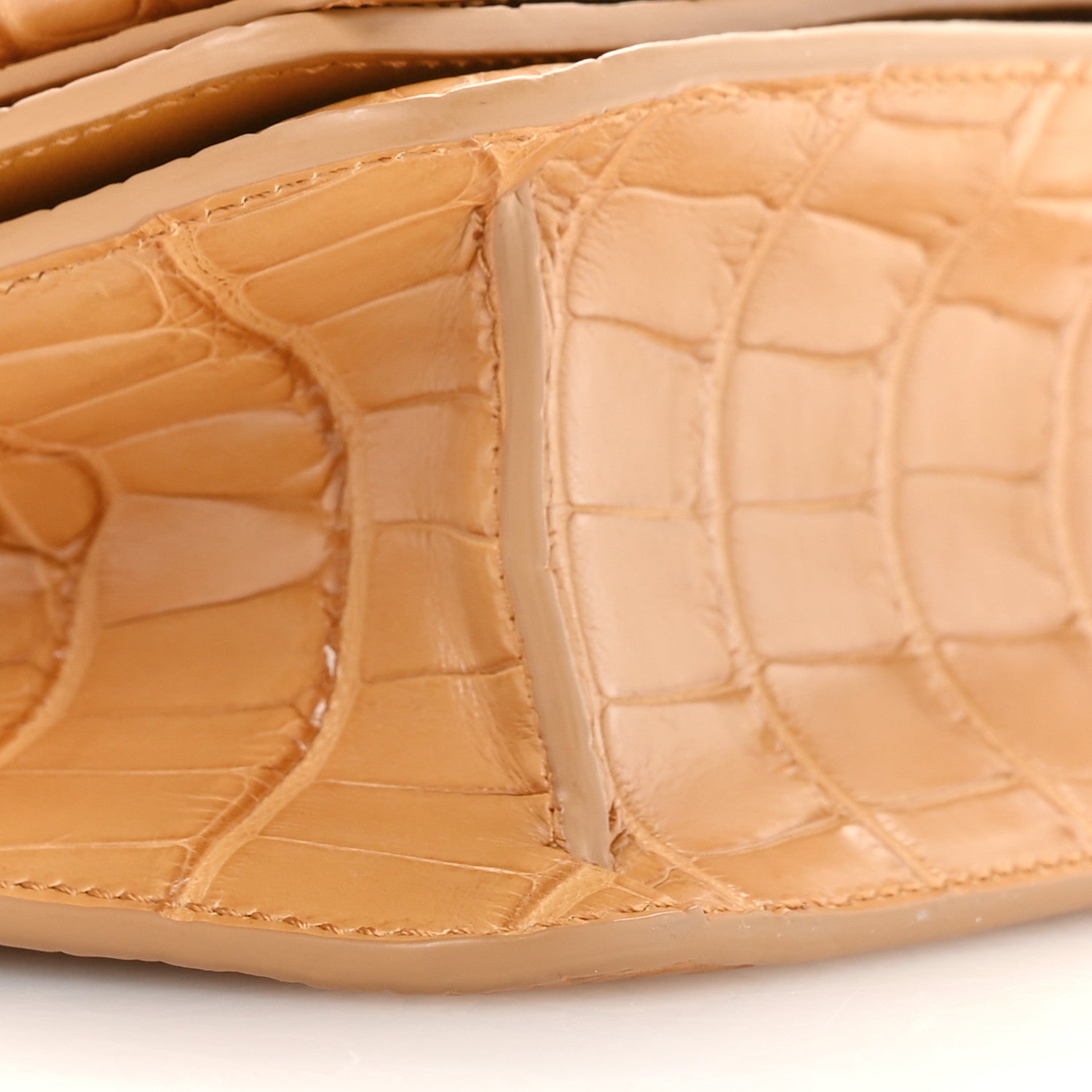 Salvatore Ferragamo Crocodile Mini Vara Bow Crossbody Bag Beige 9 of 10