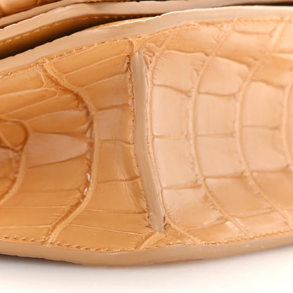 Salvatore Ferragamo Crocodile Mini Vara Bow Crossbody Bag Beige 9 of 10