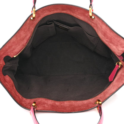 Fendi Pequin Vitello Shoulder Tote Tobacco Amarena 5 of 16