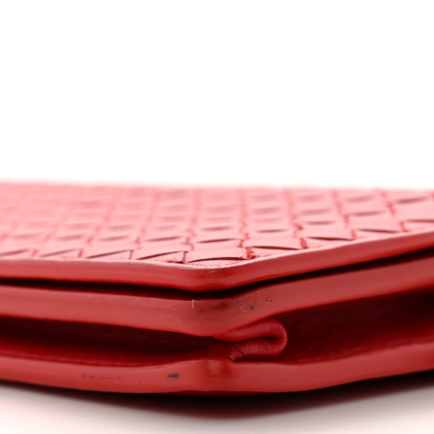 Bottega Veneta Nappa Intrecciato Continental Wallet on Chain Red 10 of 14