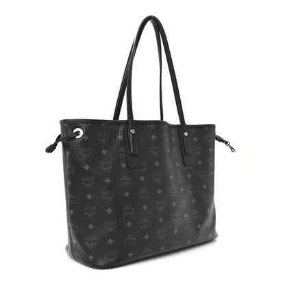 MCM Visetos Medium Liz Reversible Shopper Tote Black 4 of 18