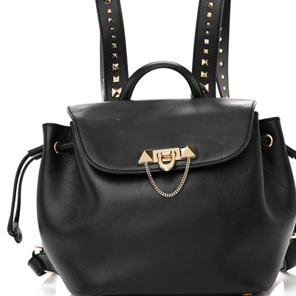 Valentino Garavani Vitello Rockstud Demilune Backpack Black 9 of 17