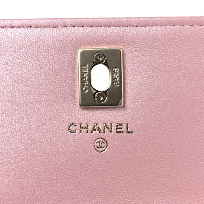 Chanel Pearly Lambskin Quilted Charms Wallet On Chain WOC Light Pink 6 of 12