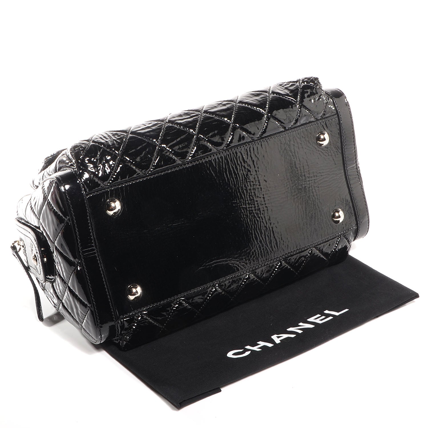 Chanel Patent Day Glo Flap Bag Black 4 of 7