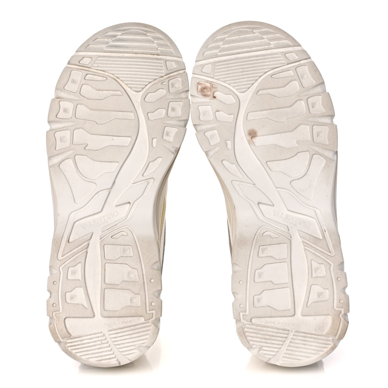 Valentino Garavani Calfskin Womens Gumboy Sneakers 36 White Lime Yellow 5 of 9
