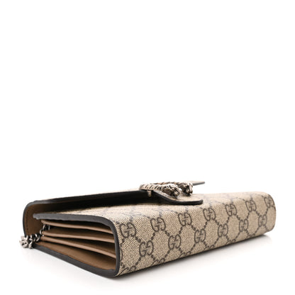 Gucci GG Supreme Monogram Mini Dionysus Chain Wallet Beige Taupe 5 of 11