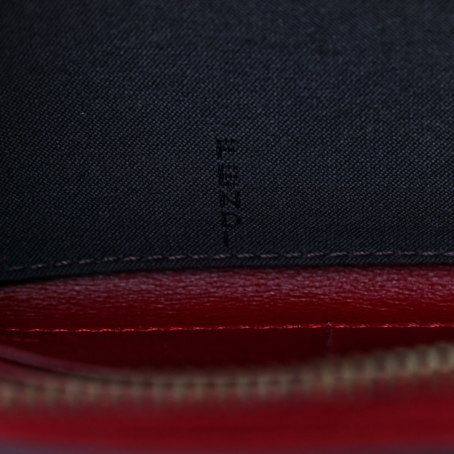 Textured Calfskin Zip Around Wallet Red