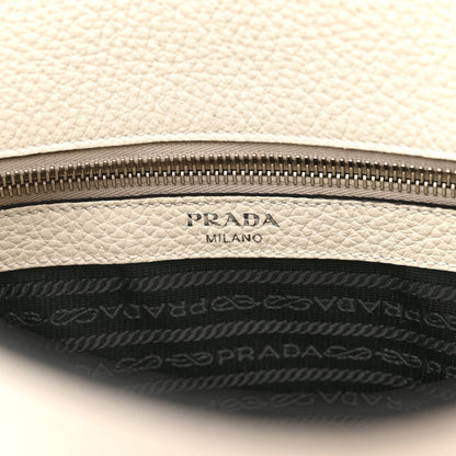 Prada Vitello Phenix Logo Hobo White 6 of 11