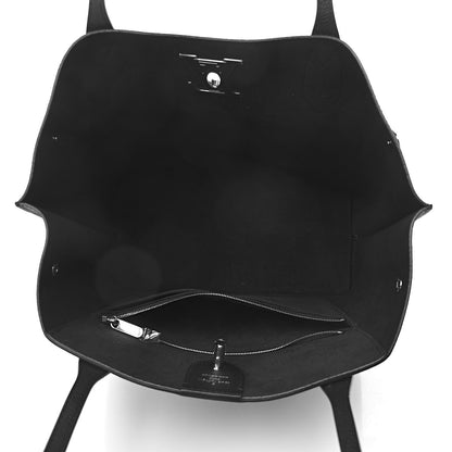 Louis Vuitton Calfskin Lockme Go Tote Black 5 of 12