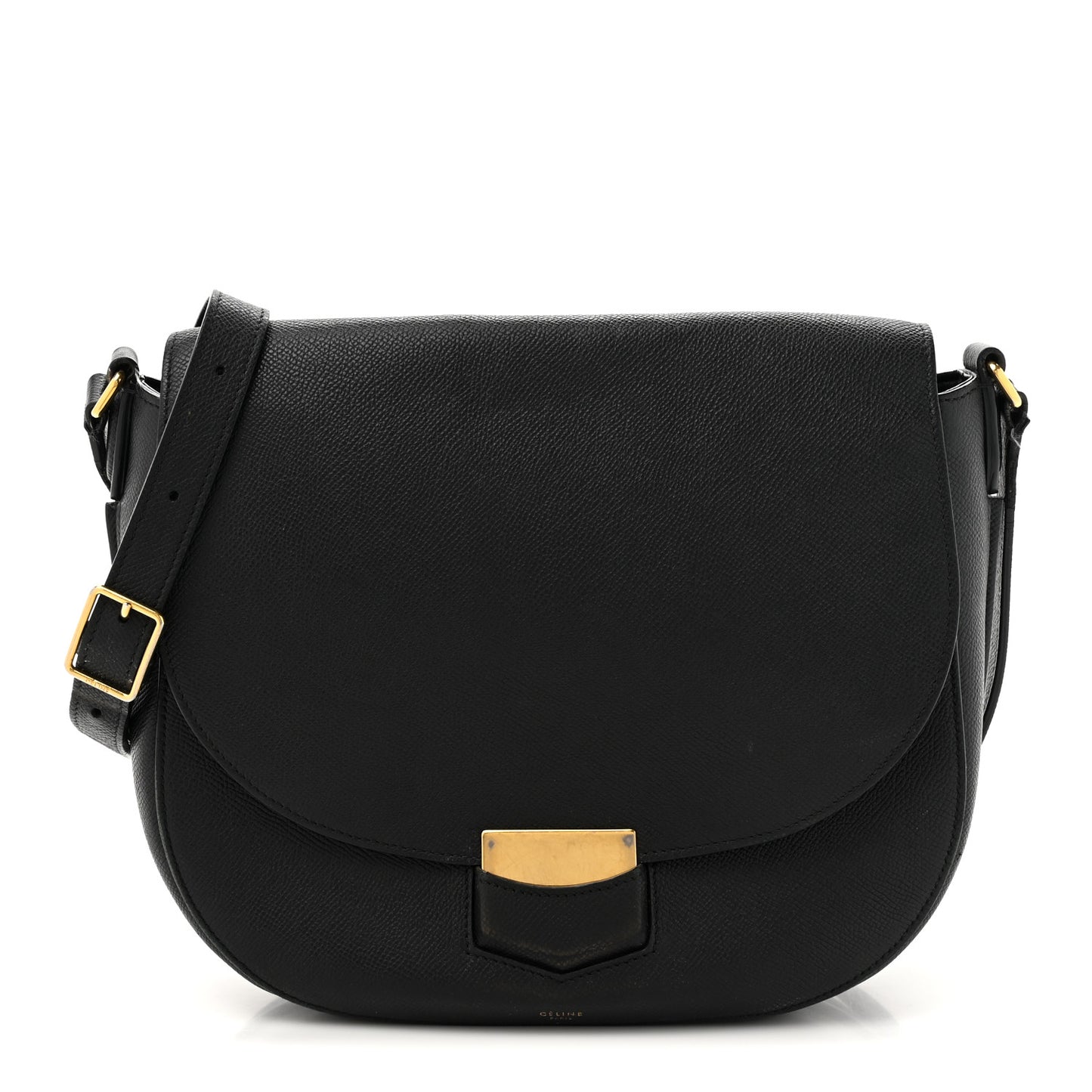 Grained Calfskin Large Trotteur Black