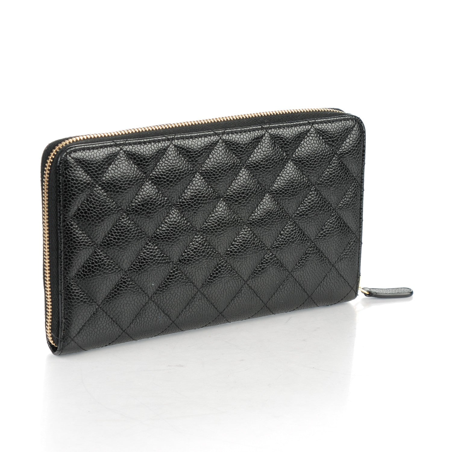 Chanel Caviar Quilted Large Zip Around Organizer Wallet Black 3 of 8