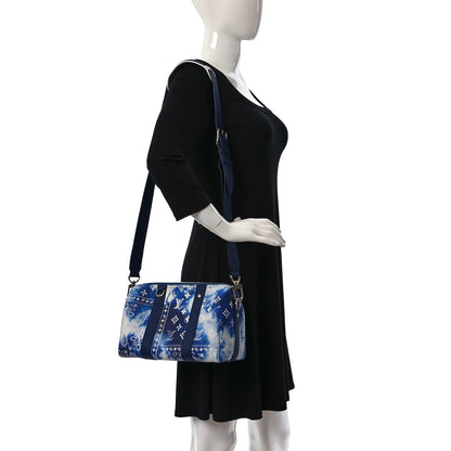 Louis Vuitton Cowhide Monogram Bandana City Keepall Blue 2 of 10