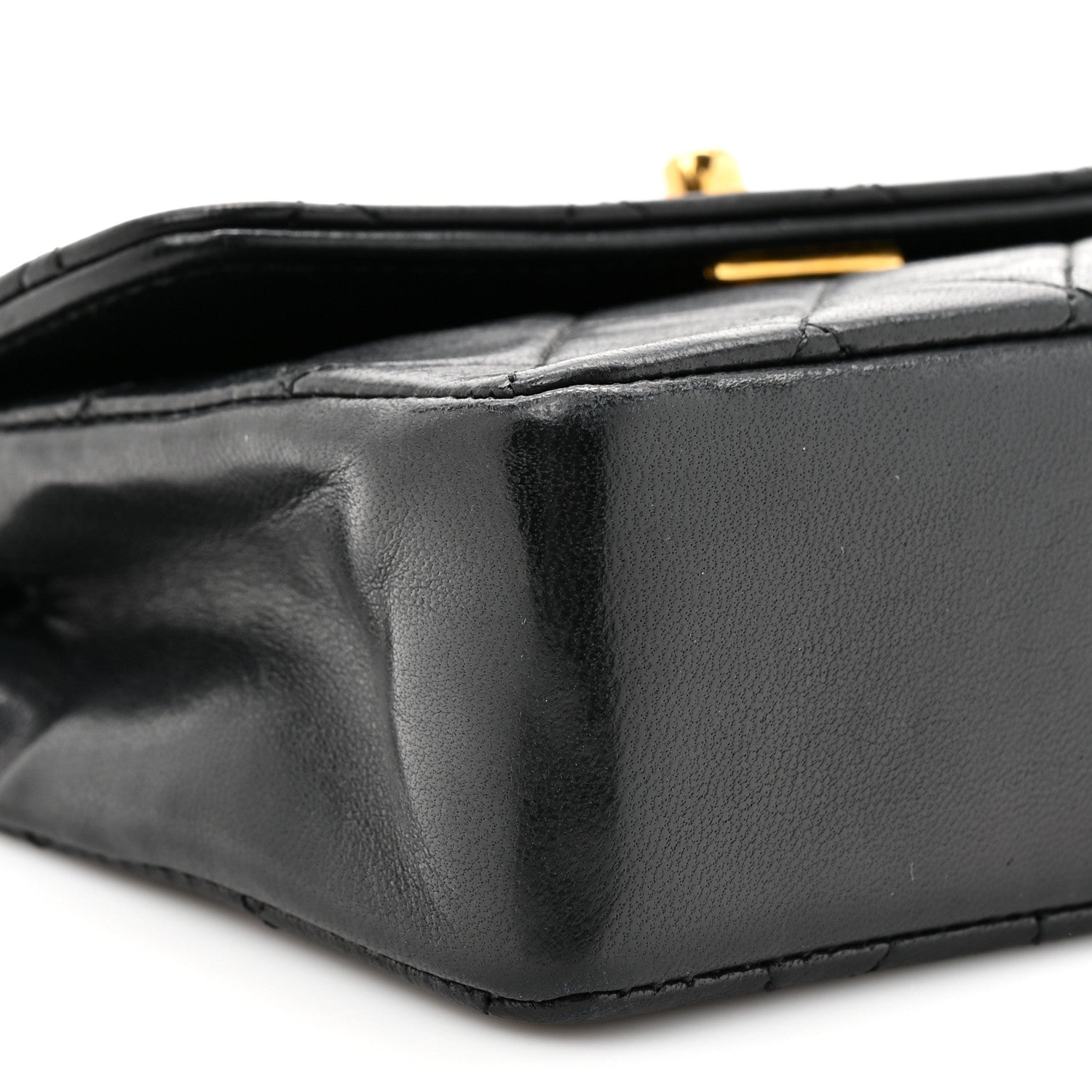 Chanel Lambskin Quilted Micro Mini Flap Bag Black 11 of 15