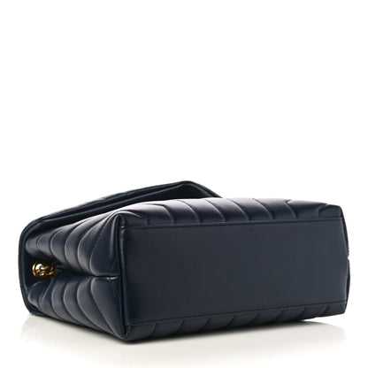 Saint Laurent Calfskin Y Quilted Monogram Small Loulou Chain Satchel Denim Brut 4 of 10