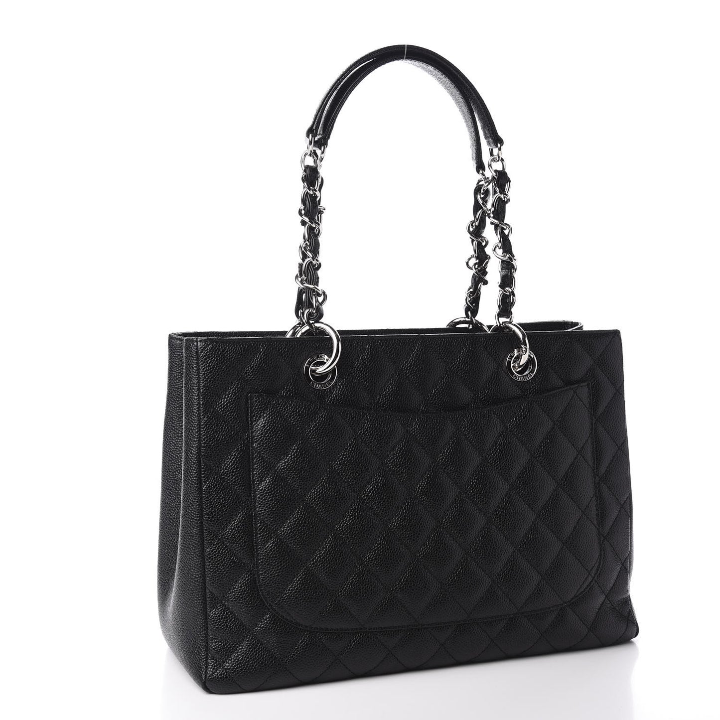 Caviar Quilted Grand Shopping Tote GST Black