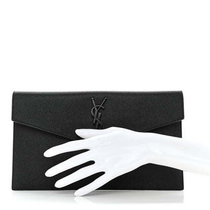 Saint Laurent Grain De Poudre Uptown Pouch Black 2 of 8