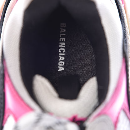 Balenciaga Fabric Mesh Womens Triple S Sneakers 40 Rose Fluo Black White 8 of 9
