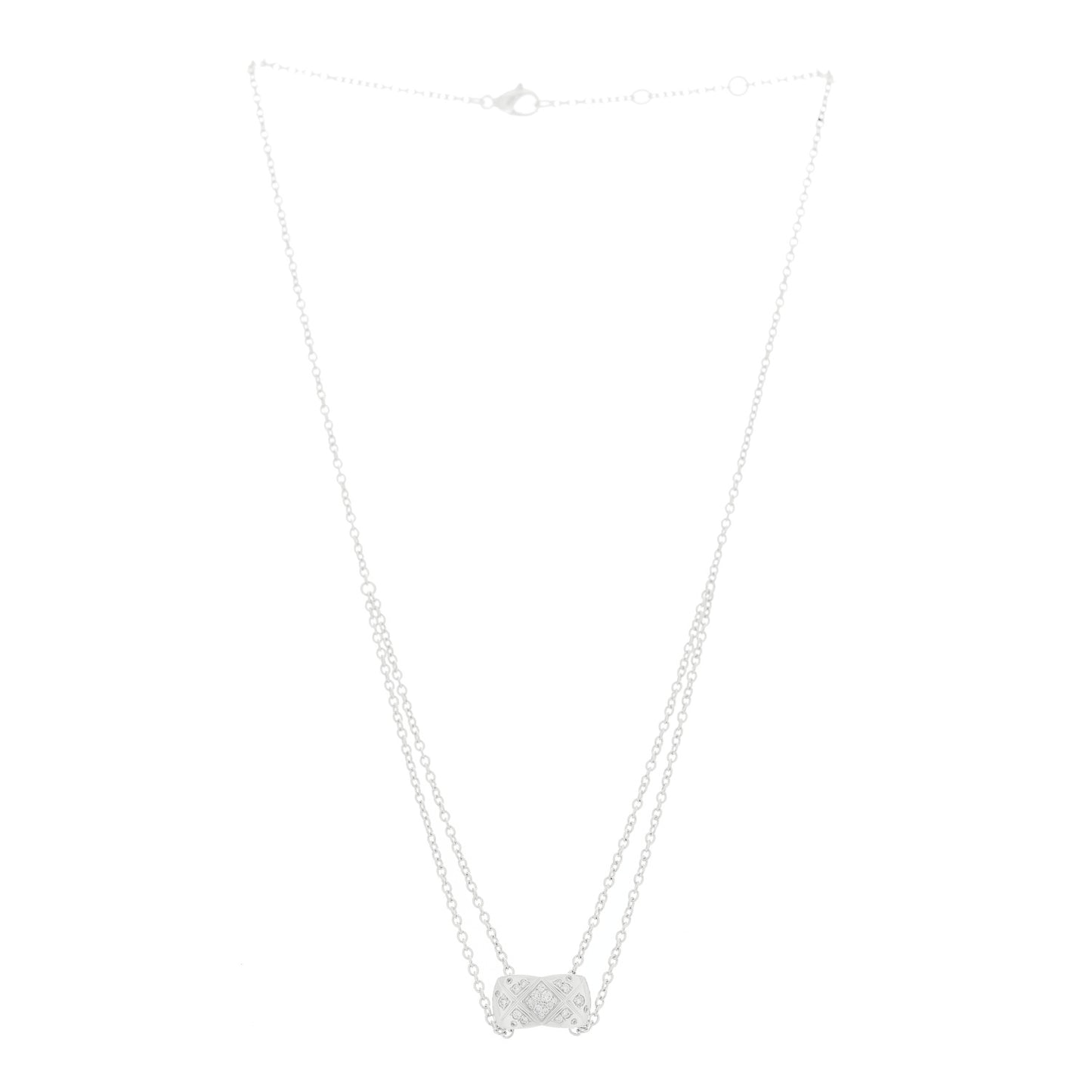 18K White Gold Diamond Coco Crush Necklace