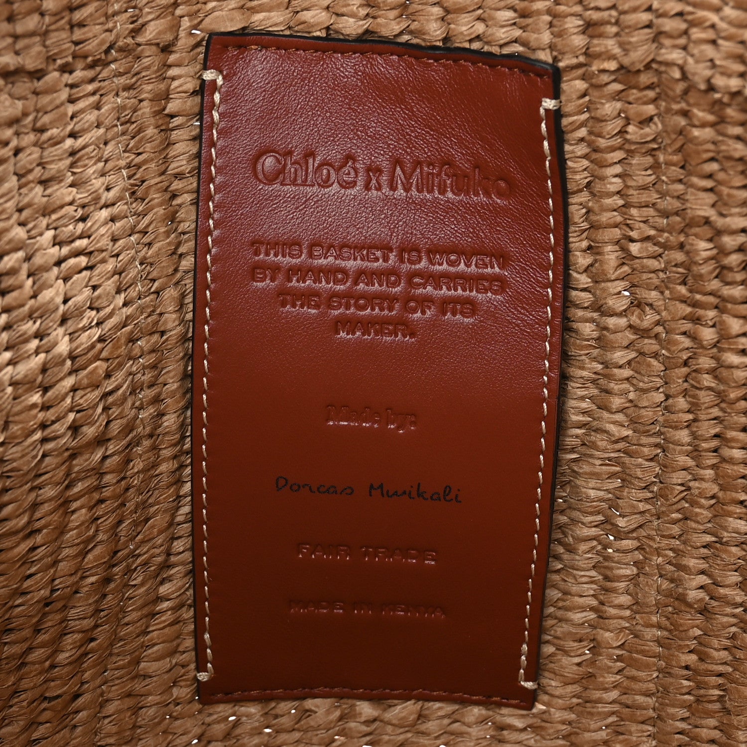 Chloe Raffia Large Woody Basket Bag White 6 of 8