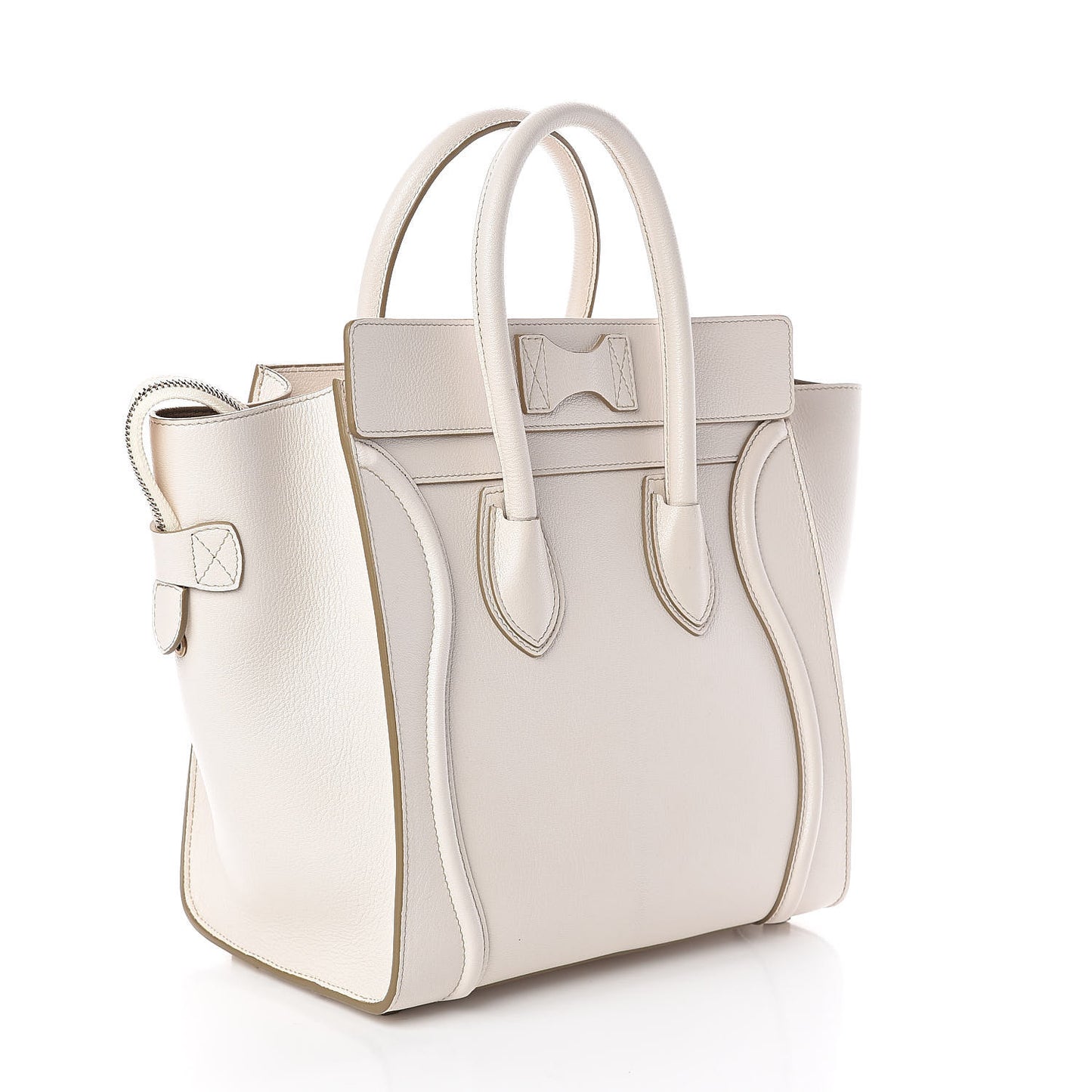 Goatskin Mini Luggage White