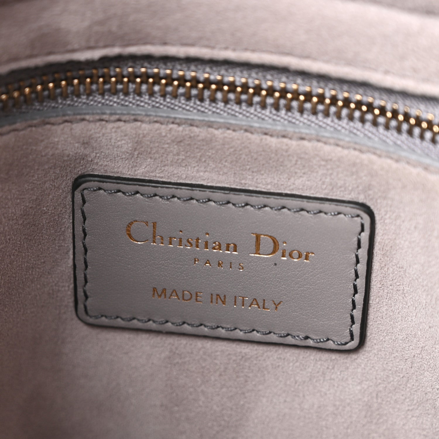 Christian Dior Calfskin Cannage Studded Medium Supple Lady Dior Grey 6 of 10