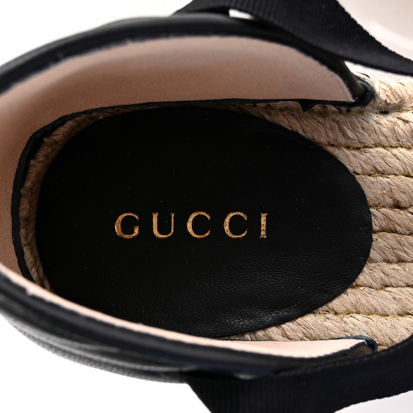 Nappa Matelasse GG Marmont Ankle Wrap Platform 35/120mm Espadrille Wedges 40.5 Black