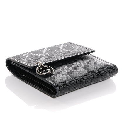 Gucci Imprime Monogram GG Pierce Tri Fold Wallet Black 4 of 7