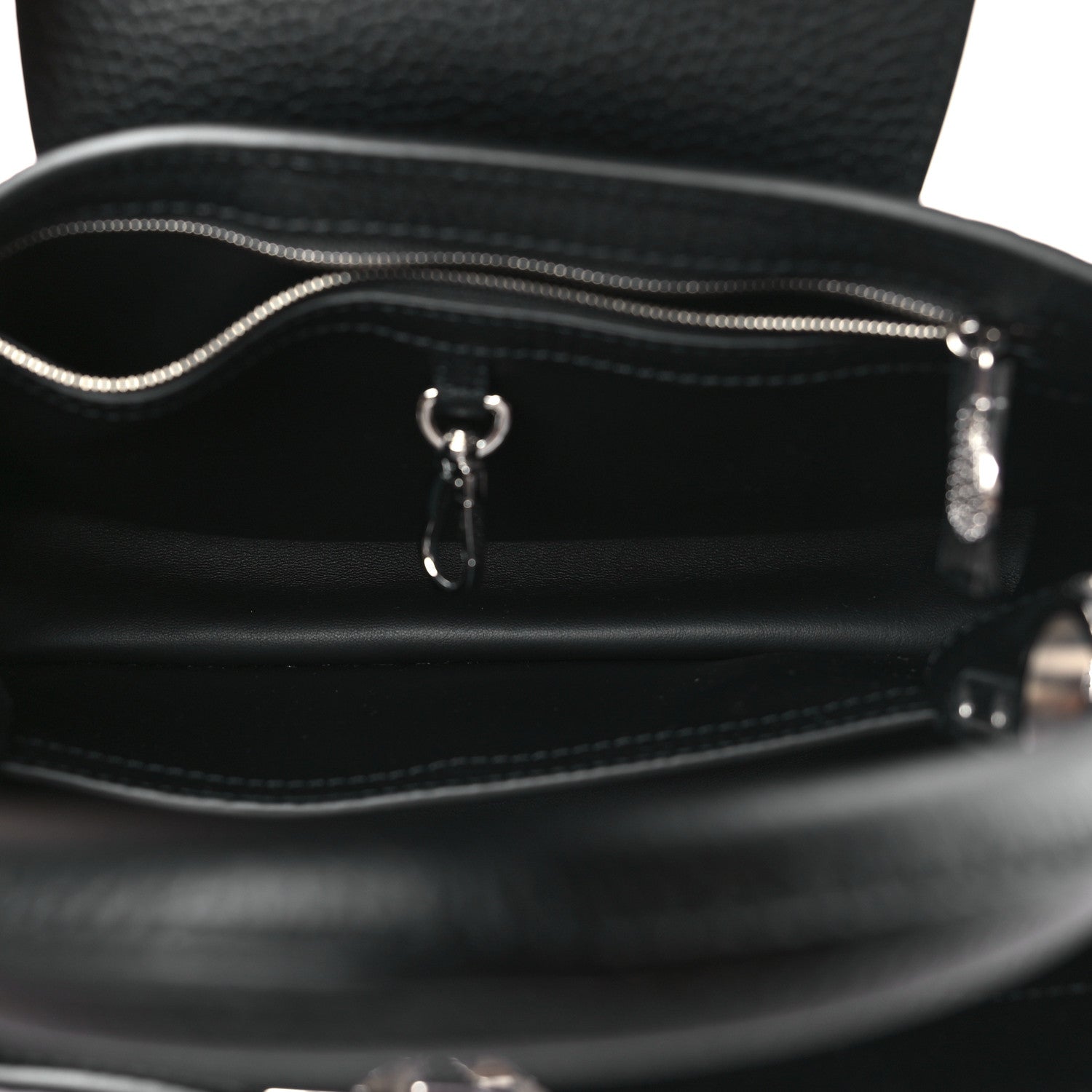Louis Vuitton LV X YK Taurillon Brass Metal Dots Capucine MM Black 5 of 8