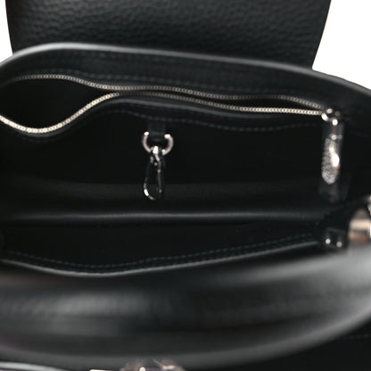 Louis Vuitton LV X YK Taurillon Brass Metal Dots Capucine MM Black 5 of 8