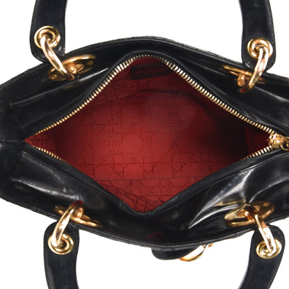 Christian Dior Patent Cannage Medium Lady Dior Black 5 of 12