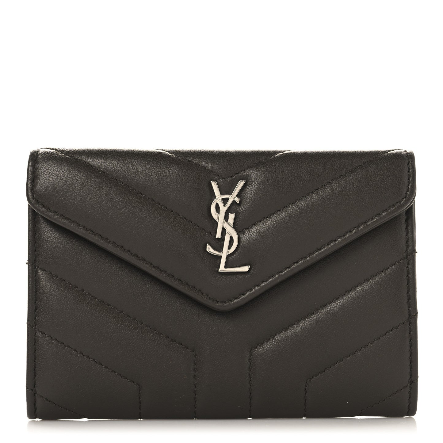 Lambskin Y Quilted Monogram Small Loulou Envelope Wallet Faggio