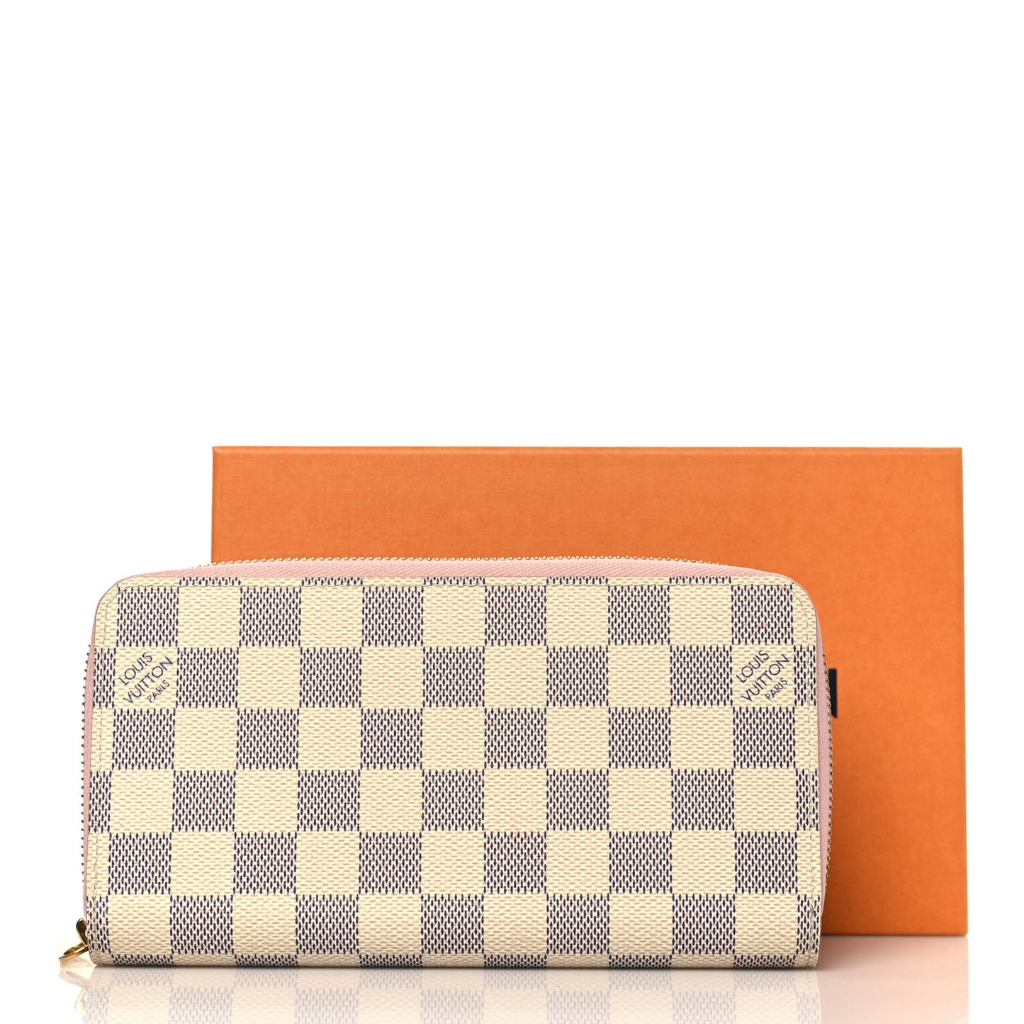 Damier Azur Zippy Wallet Rose Ballerine
