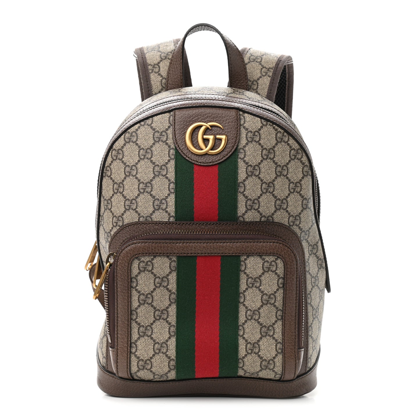 GG Supreme Monogram Calfskin Web Small Ophidia Day Backpack Beige Ebony New Acero