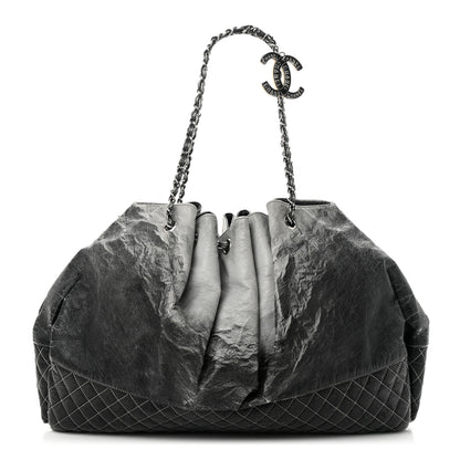 Chanel Vinyl Quilted Melrose Degrade Tote Black 1 of 11