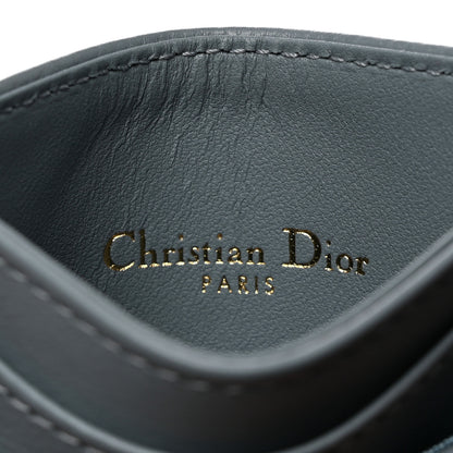 Christian Dior Supple Calfskin Cannage Caro Five-Slot Card Holder Cloud Blue 6 of 8