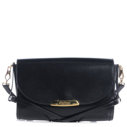 Burberry Polished Bridle Leather Small Abbott Crossbody Black 1 of 8