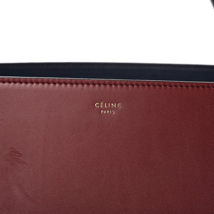 Celine Calfskin Boxy Tote Burgundy 6 of 11